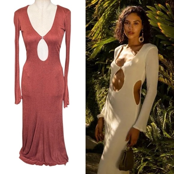 Savannah Morrow Gardenia Maxi Dress in Paprika - Picture 1 of 12
